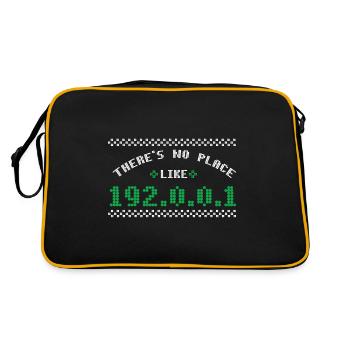 Lustiger Informatiker Spruch, Informatik - Retro Tasche - Schwarz/Gold - Hinten