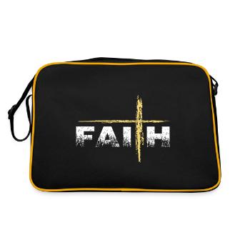 Jésus-Christ « Foi en Dieu » Christ Sauveur - Sac Retro - noir/or - Dos