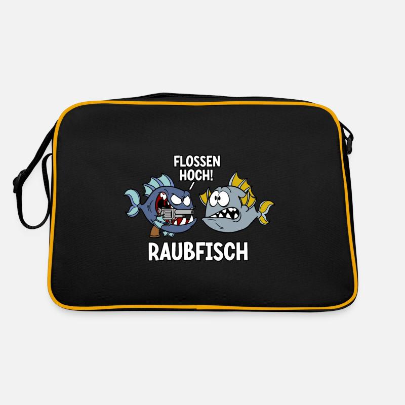 Raubfisch Retro Tasche