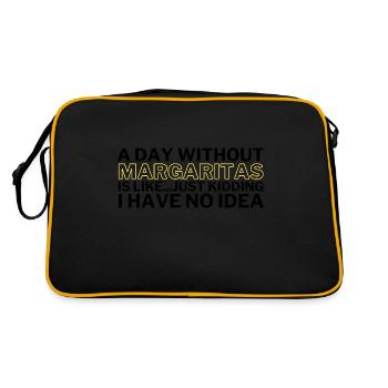 Margaritas drôle Une journée sans Margaritas - Sac Retro - noir/or - Dos