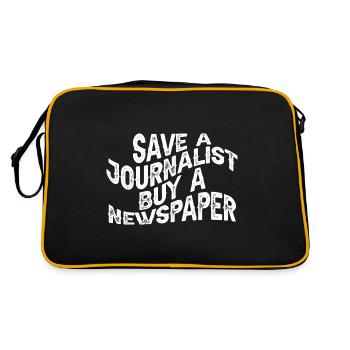 Save A Journalist, Buy A Newspaper 3 - Retro Bag - black/gold - Back