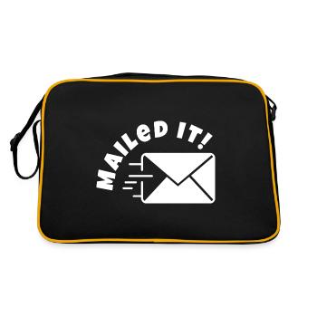 Verschickt - Retro Tasche - Schwarz/Gold - Hinten