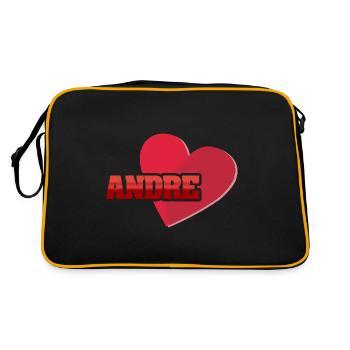 Gift for Andre - Retro Bag - black/gold - Back