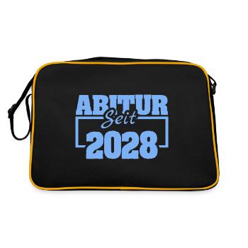 Abitur 2028 - Retro Tasche - Schwarz/Gold - Hinten