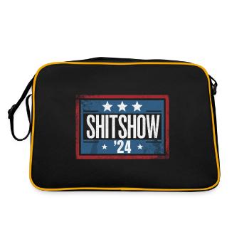 Shitshow 2024 Parodie d’élection politique - Sac Retro - noir/or - Dos