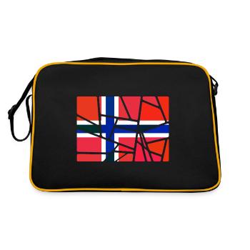 Norwegen Norwegen - Retro Tasche - Schwarz/Gold - Hinten