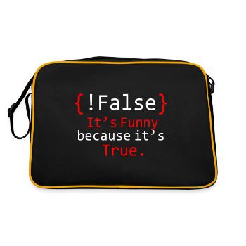 debugging programmer computer science computer nerd - Retro Bag - black/gold - Back