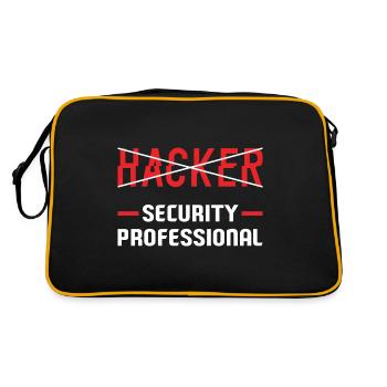 Cybersecurity-Ingenieur Helpdesk-Support Lustiger - Sac Retro - noir/or - Dos