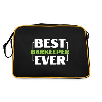 Best Barkeeper ever- Barkeeper shirt - Retro Bag - black/gold - Back