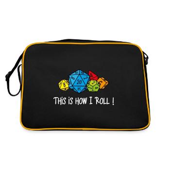 RPG: This is how I roll! - Retro Bag - black/gold - Back