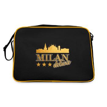 Milan Milan Italie Ville Skyline Accueil Amour - Sac Retro - noir/or - Dos