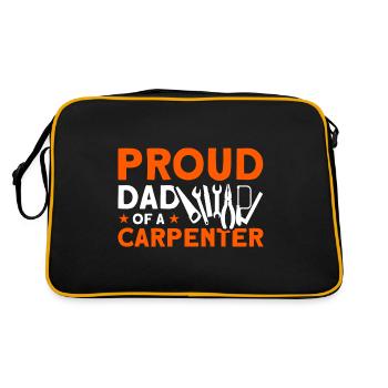Fier Papa Père Charpentier Père Famille - Sac Retro - noir/or - Dos