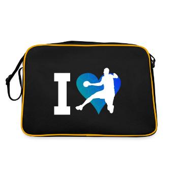 Handball players Handball players Handball games - Retro Bag - black/gold - Back
