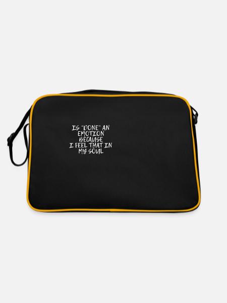 Is Done An Emotion Because I Feel That In My Soul3 - Retro Tasche - Schwarz/Gold - Hinten