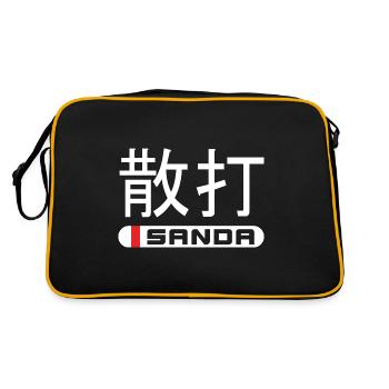 Chinese Martial Arts Chinese Boxing Sanda Sanshou - Retro Tasche - Schwarz/Gold - Hinten