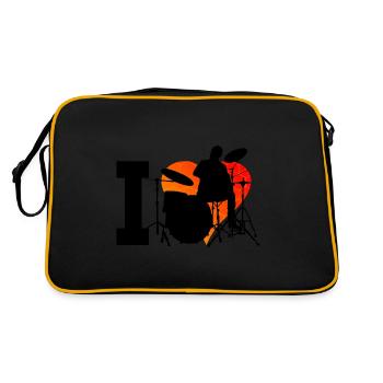 Batteur Batteur Ladies Drum Kit DrumSpie - Sac Retro - noir/or - Dos