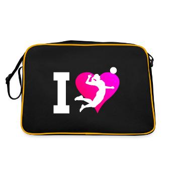 Volley-ball Joueurs de volley-ball - Sac Retro - noir/or - Dos