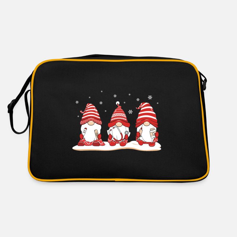 Weihnachten Weihnachtsmann Geschenke - Retro Tasche - Schwarz/Gold