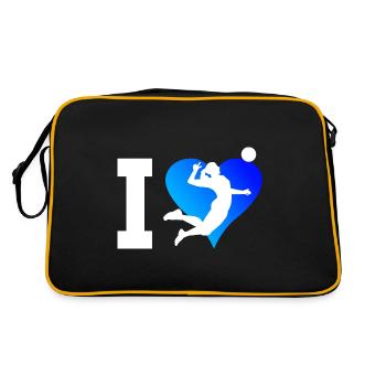 Jeux de volleyball féminin Joueurs de volleyball masculins - Sac Retro - noir/or - Dos