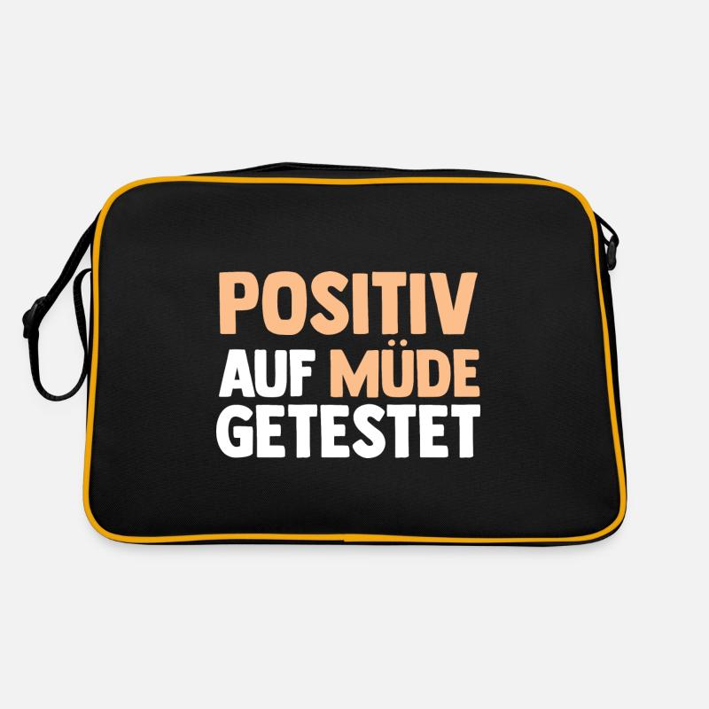 Positiv Auf Müde Getestet Retro Tasche