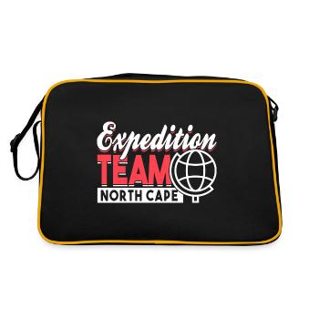 Nordkap/ North Cape team Round trip design - Retro Bag - black/gold - Back