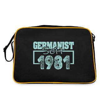 seit 1981 - Retro Tasche - Schwarz/Gold - Hinten
