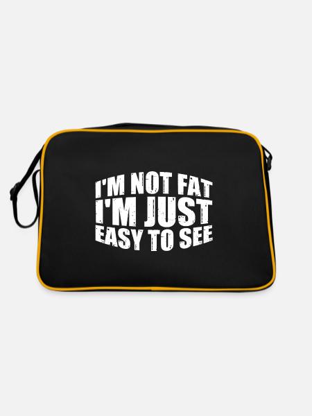 I'm Not Fat, I'm Just Easy To See 15 - Retro Bag - black/gold - Back