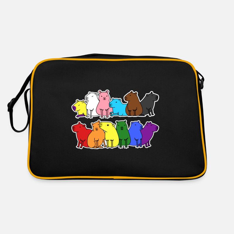 Pride Progress Flagge Capybara Gleichberechtigung Retro Tasche
