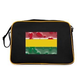 Drapeau de la Bolivie - Sac Retro - noir/or - Dos