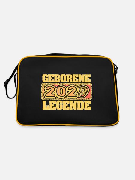 2029 - Retro Tasche - Schwarz/Gold - Hinten