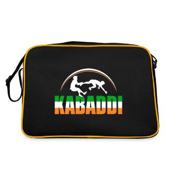 Gift for Kabaddi Lovers - Retro Bag - black/gold - Back
