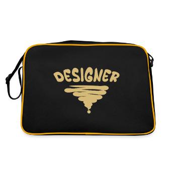 Le designer comme métier - Sac Retro - noir/or - Dos