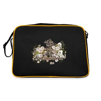 ich bin nicht artig - Retro Tasche - Schwarz/Gold - Hinten