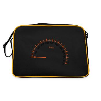 Meter - Retro Tasche - Schwarz/Gold - Hinten