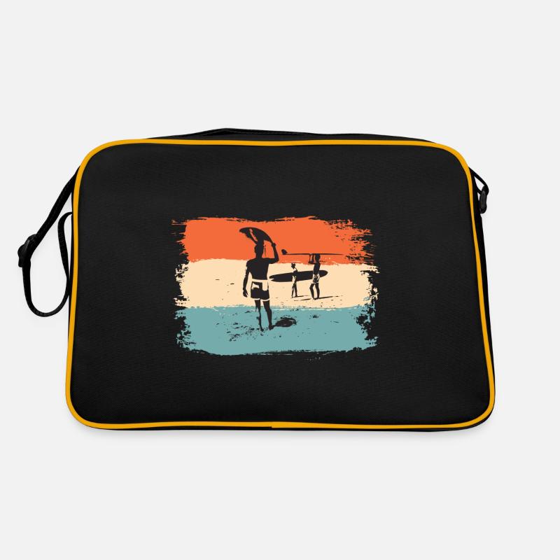 Surf, Surf, Surf, Surf, Surf - Sac Retro - noir/or