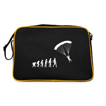 Paraglider Evolution Fallschirmspringer Sport - Retro Tasche - Schwarz/Gold - Hinten