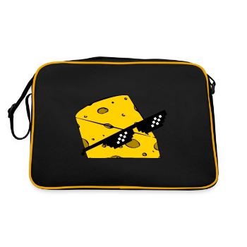 Cheese is boss - Retro Bag - black/gold - Back