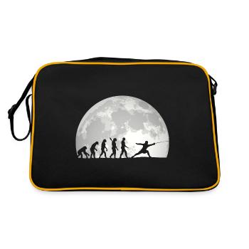 Fechten Evolution Vintage Fencer - Retro Tasche - Schwarz/Gold - Hinten