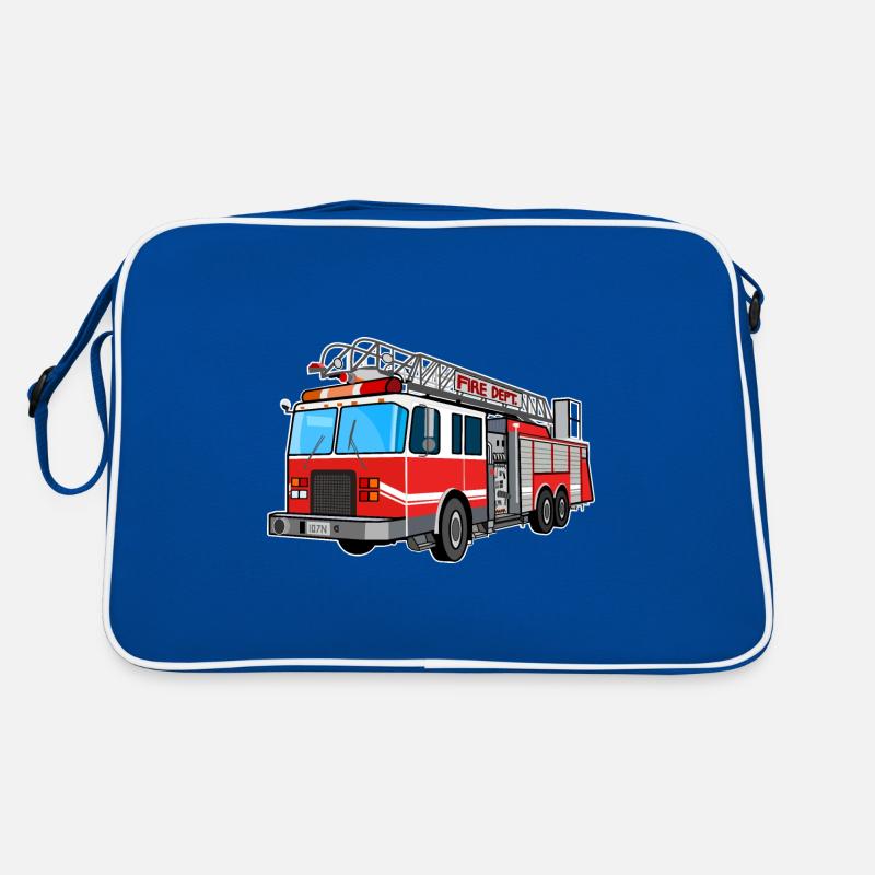Fire brigade, fire engine, firefighter, extinguish Retro Bag