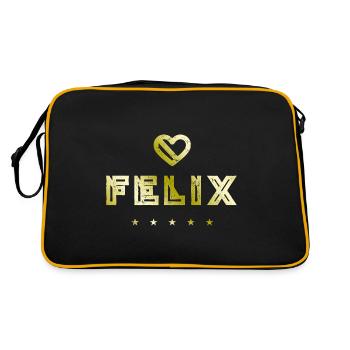 Félix Herz - Sac Retro - noir/or - Dos