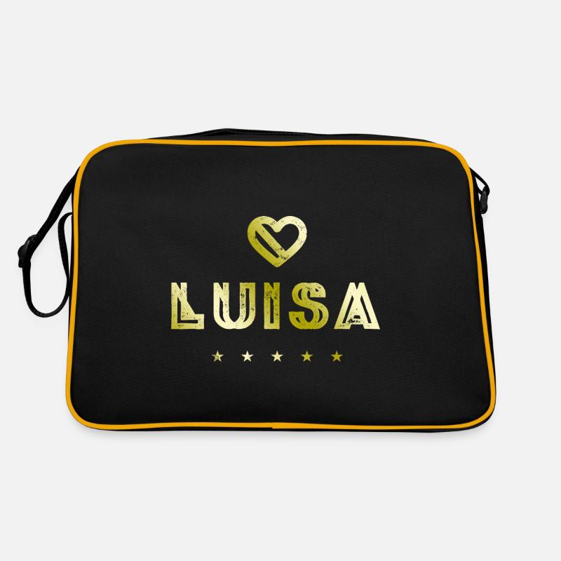 Luisa Herz - Retro Tasche - Schwarz/Gold