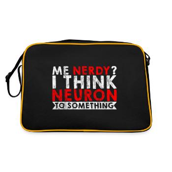 Me Nerdy, I Think Neuron To Something 3 - Retro Bag - black/gold - Back