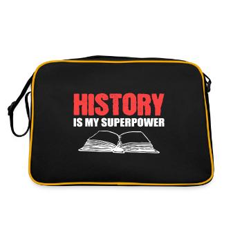 Ist meine Supermacht Historiograph Gift - Retro Tasche - Schwarz/Gold - Hinten