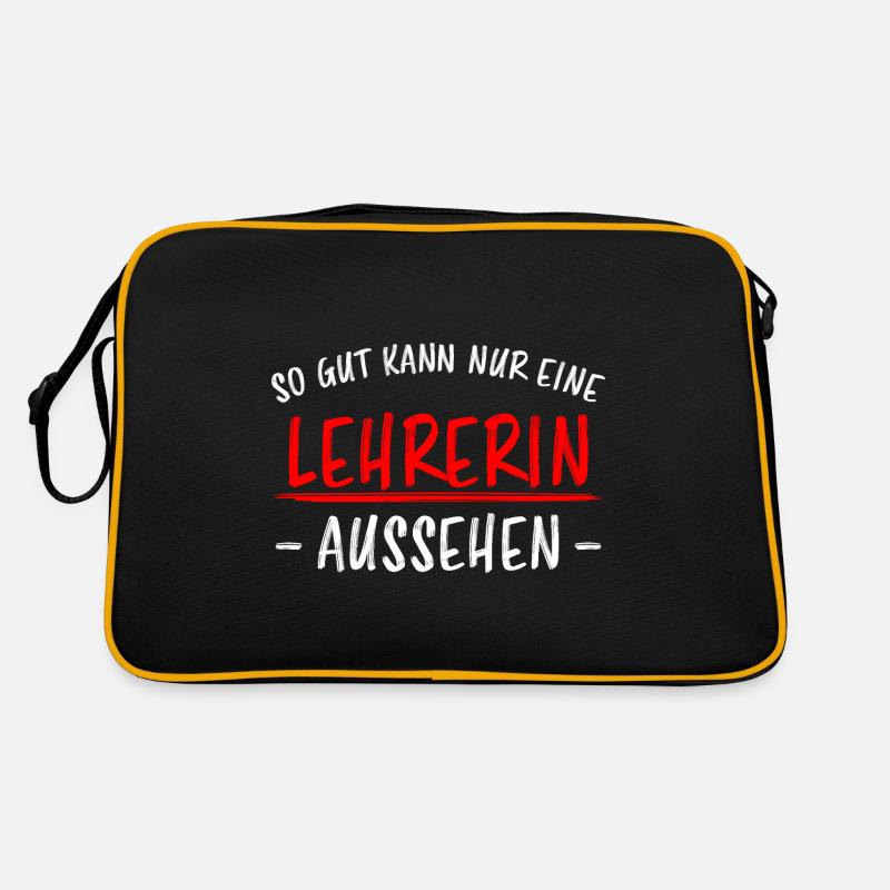 Lehrerin Beruf Lustige Spruch Unterricht Geschenk Retro Tasche