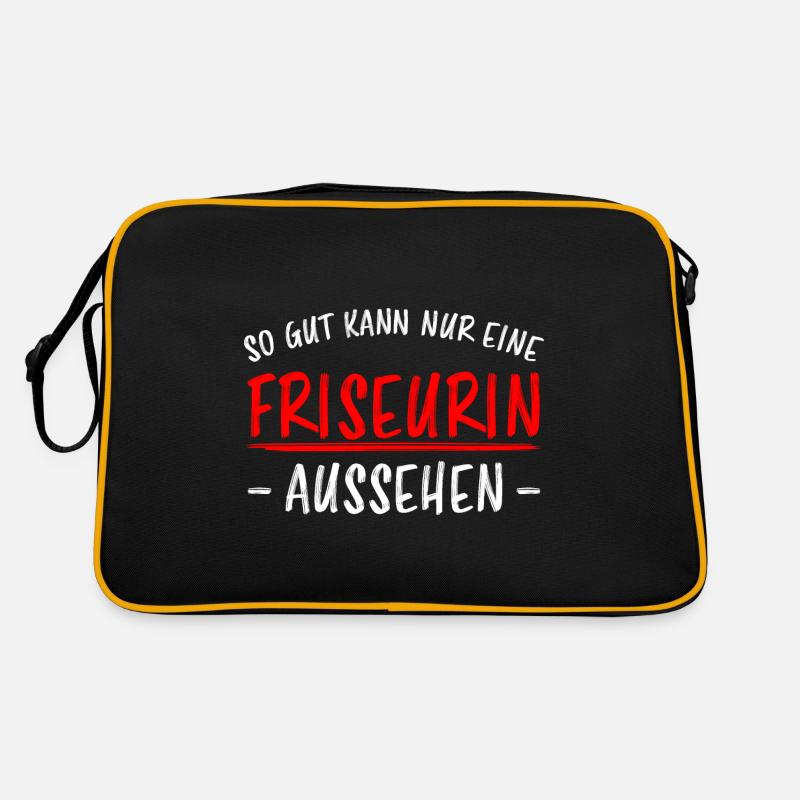 Friseurin Beruf Friseur Lustiger Spruch Geschenk Retro Tasche