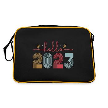Happy New Year 2023 New Year's Eve Christmas - Retro Bag - black/gold - Back