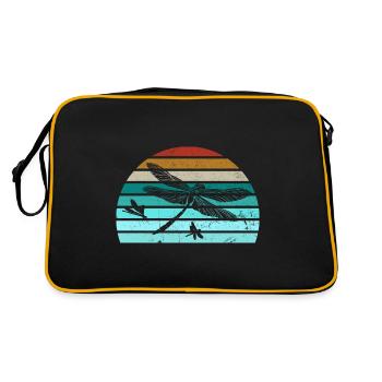 Libellule Demoiselle Libellules Entomologie - Sac Retro - noir/or - Dos