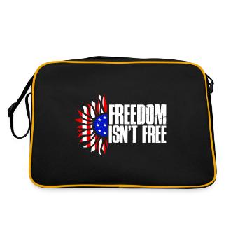 Freiheit ist nicht umsonst Gedenktag Patriotische - Retro Tasche - Schwarz/Gold - Hinten