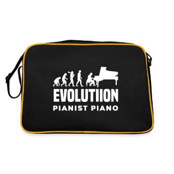 Evolution Piano Musician Keyboard Orchestra - Retro Tasche - Schwarz/Gold - Hinten