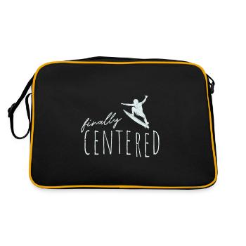 Enfin centré Zen Surfer Yoga Déclaration Surf - Sac Retro - noir/or - Dos